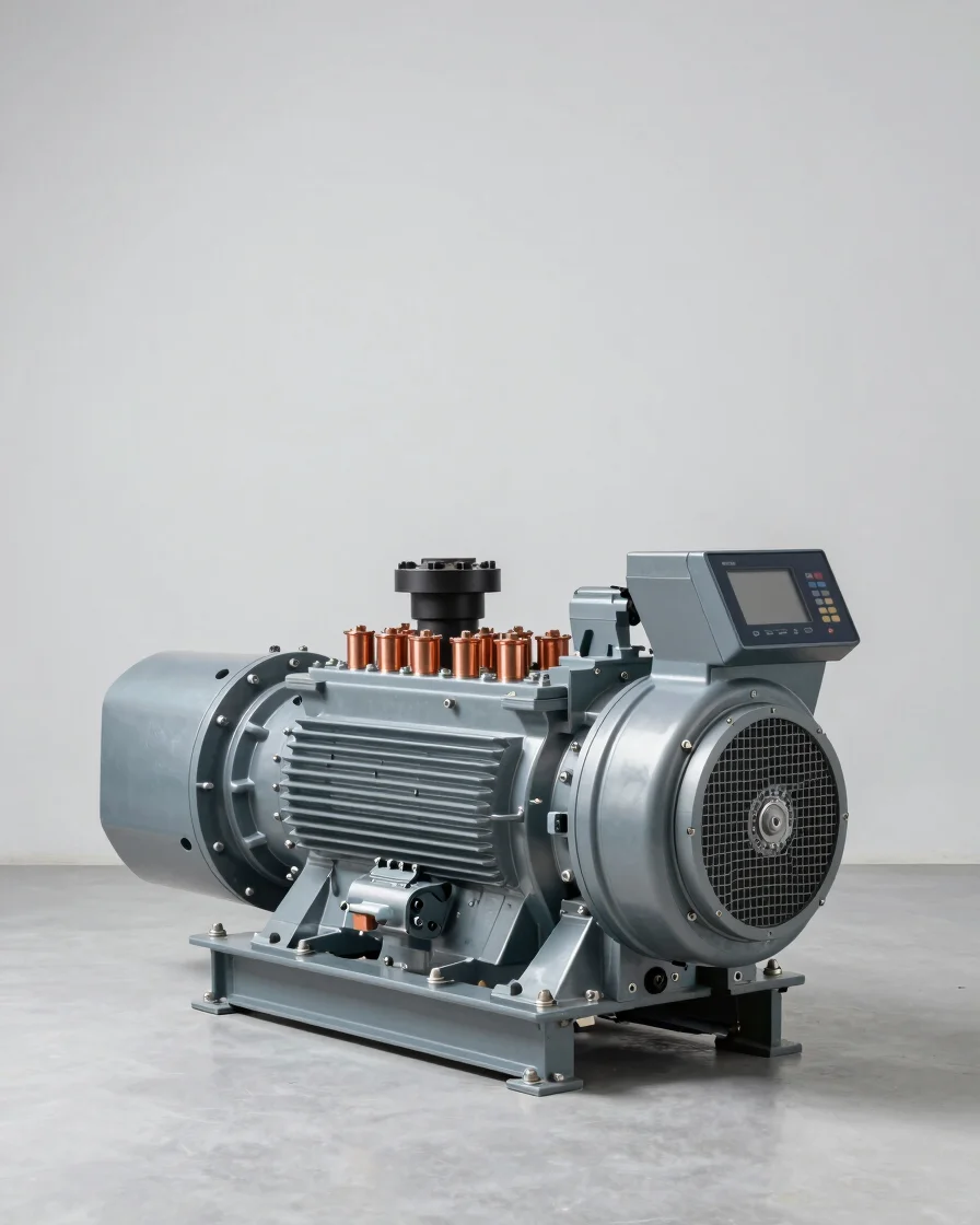 Industrial product photography of a stationary power generator un